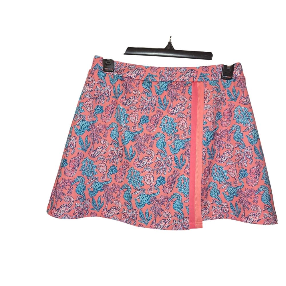 Simply Southern Pink and Blue Sea Horse Athletic Skort Small